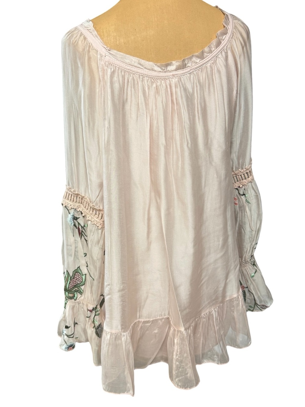 Le Marais Paris, Silk Embroidered Bohemian Blouse